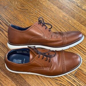 Johnston & Murphy Men's Tan Leather Oxfords